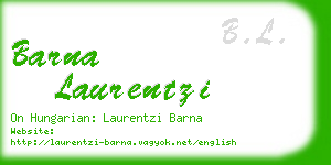 barna laurentzi business card